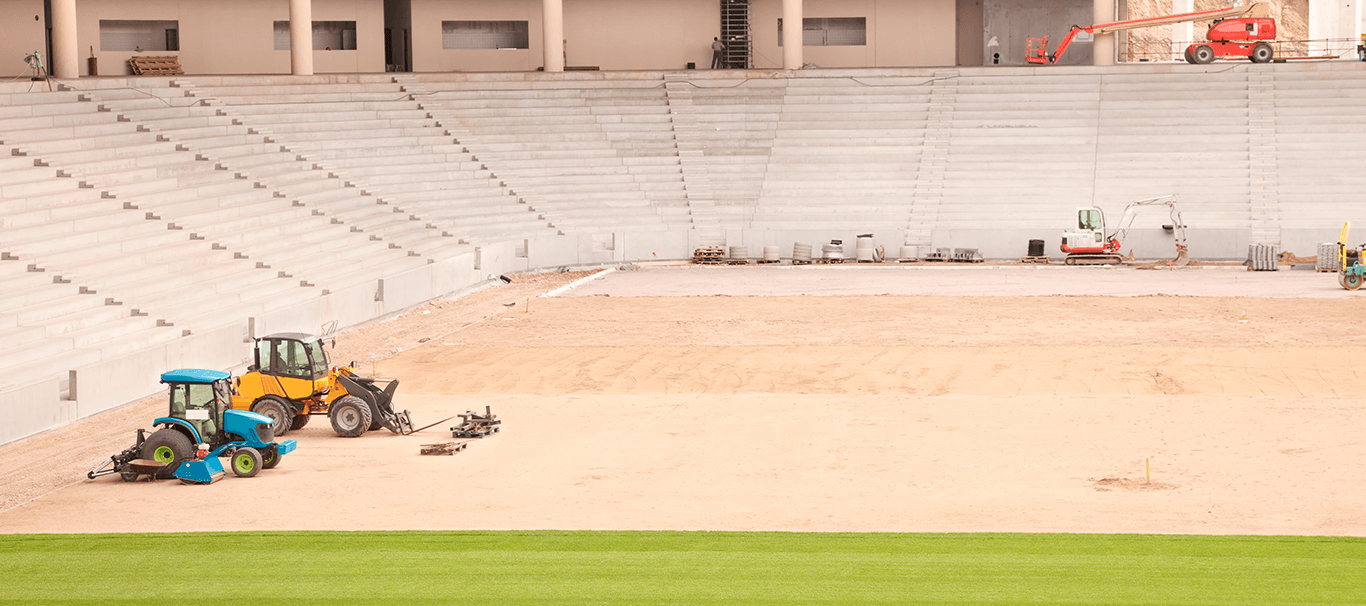 Cork Application as an underlayment beneath playing field surfaces.