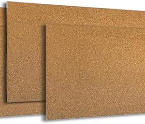 Cork Sheets - 12" x 36" x 1/4", 100% Natural (4-Pack, 1/4-inch-thick)